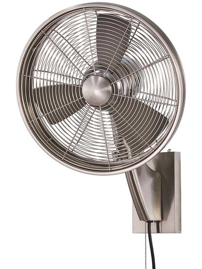 Anywhere - 15 Inch Oscillating Fan in Brushed Nickel.